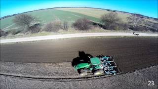 Traktor *Test* John Deere 7230 R bei pflügen DJI Phantom 2