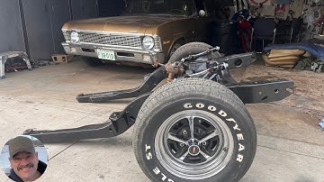 Subframe rebuild - Nova Camaro includes eBay tubular control arms, coil springs, disc brake swap!