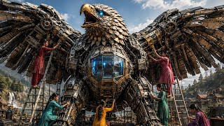 6 Friends Built a Giant Eagle 🦅 | Rescued Stranded People from the Sky | Village Story Giant Vs Giant Eagle