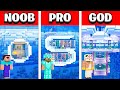 Baby Shark - NOOB vs PRO vs GOD: UNDERWATER MODERN HOUSE BUILD CHALLENGE in Minecraft - Animation!