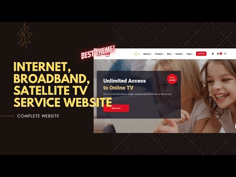 Internet, Cable, Satellite TV Provider Website | Broadband Telecom Service Theme | Mirasat Theme