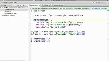 Define Classes in CoffeeScript