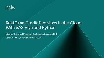 Critical Shift: Real-Time Credit Decisions in the Cloud With SAS Viya and Python