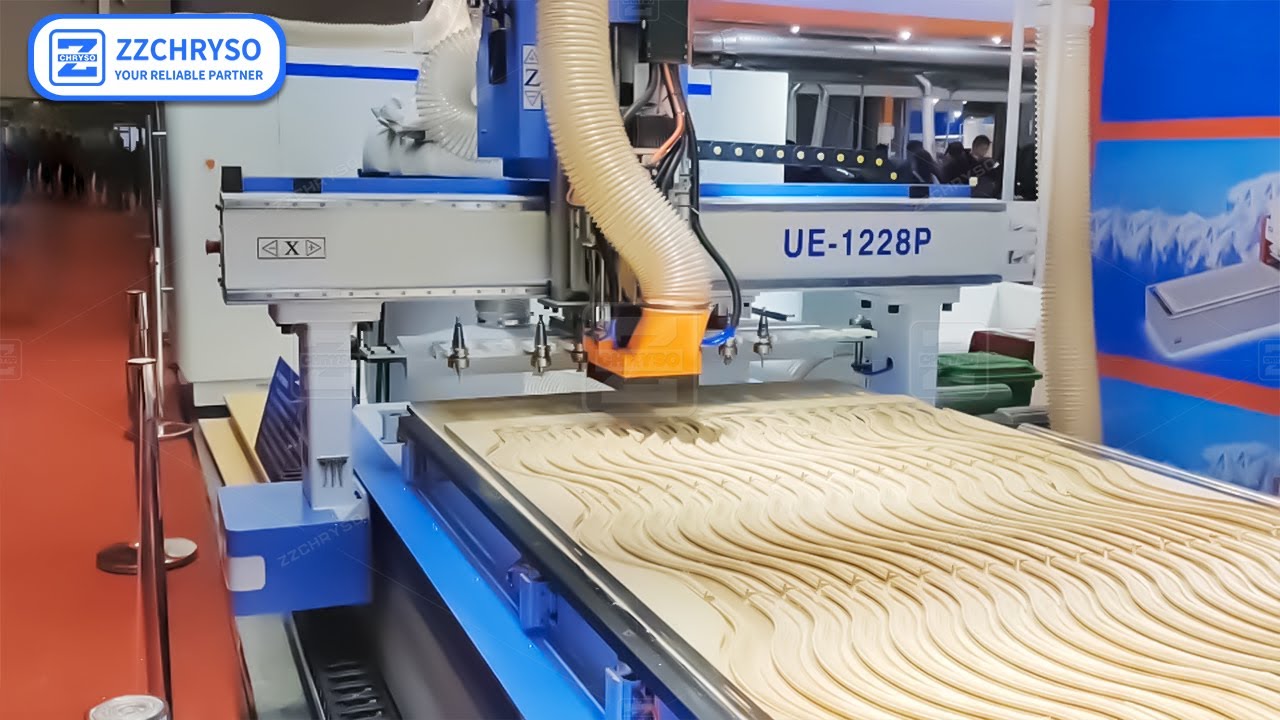 ZZCHRYSO CRS-UE1228PL Wood CNC Router Machine Center For Bending Shape ...