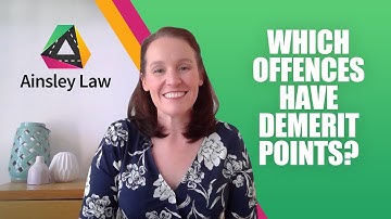 Which Offences Have Demerit Points? | Ainsley Law
