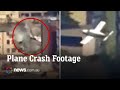 Shock footage plane crashes into building in southeastern Brazil
