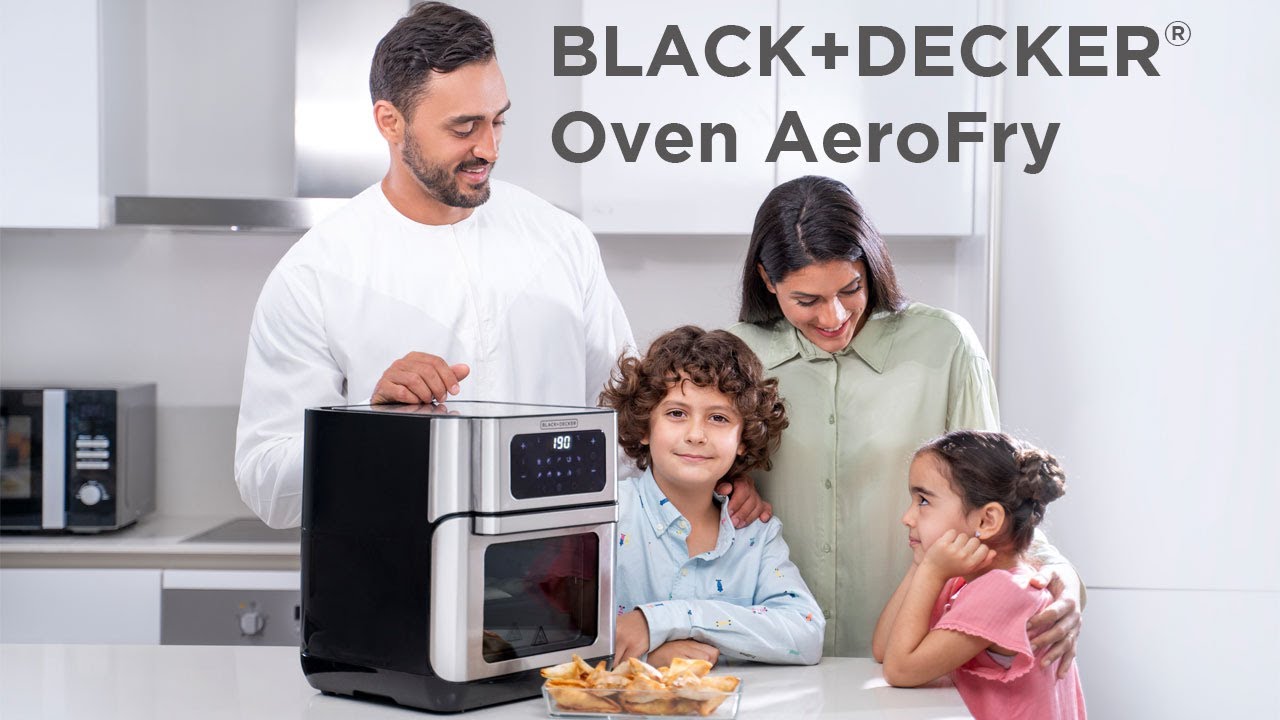 Black And Decker Aof100 Air Fryer Without Oil 12 Liter Silver - 1500 Watt