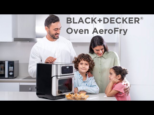 Black + Decker Air Fryer Oven Convection , 12 Liters, Silver - AOF100-B5