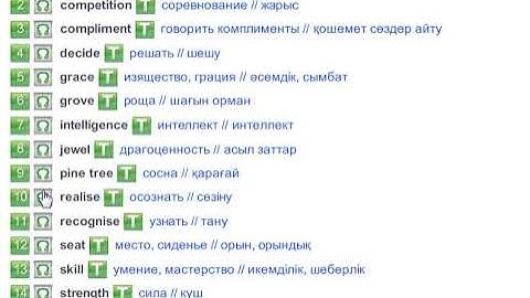 The Grove of the Dancing Birches (Vocabulary) Excel 6 Module 7c