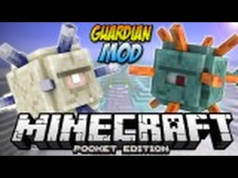 [0.11.1] GUARDIANS IN MCPE!!! - Guardian Mod - Minecraft PE - YouTube