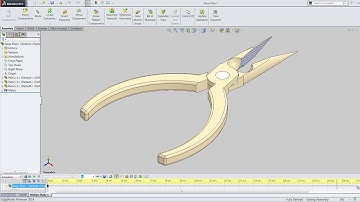 Animation by Precise Positioning Display in Nose Pliers (SolidWorks)