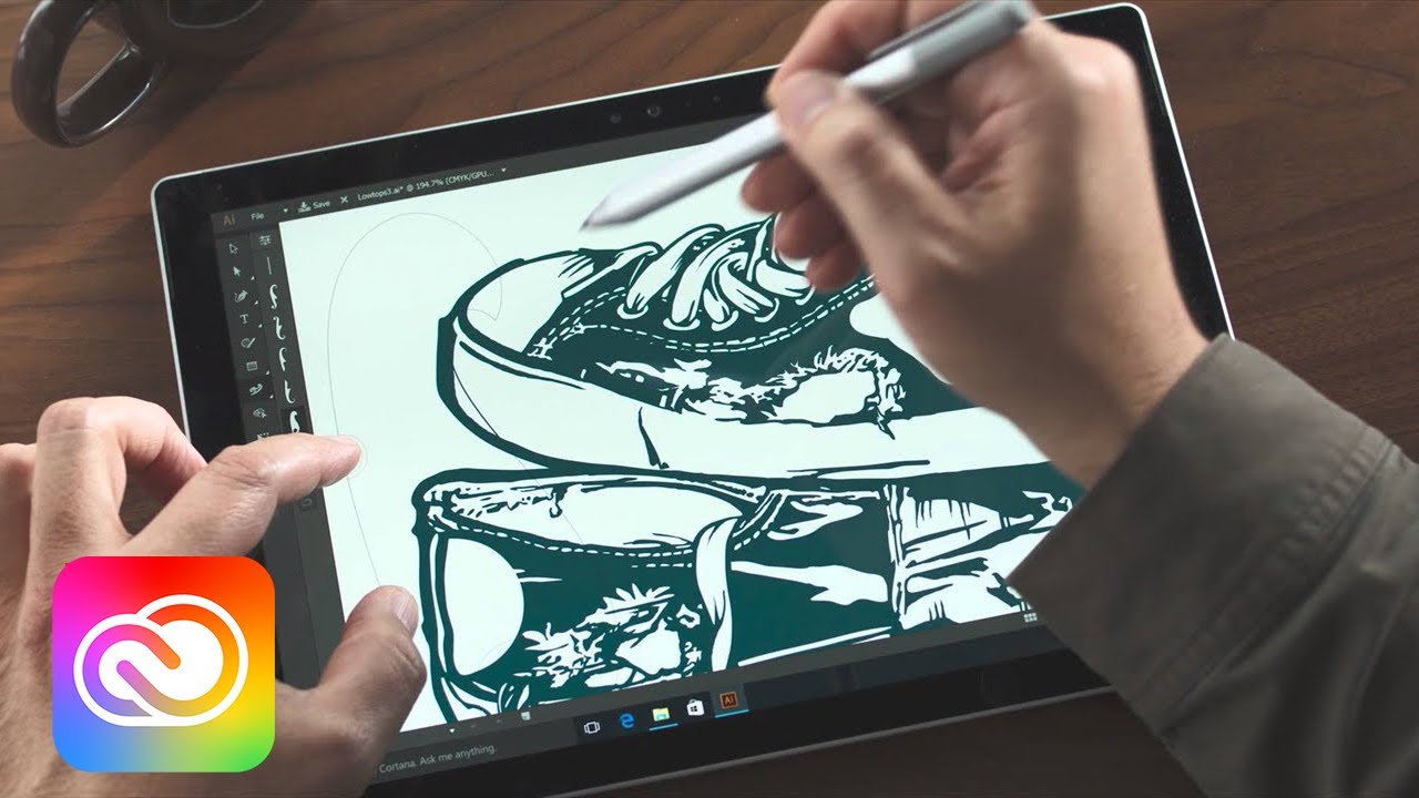 Adobe Illustrator Microsoft Surface Pro Adobe Creative Cloud Youtube