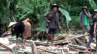 Lao NEWS on LNTV: 8 out of 38 families left homeless after flooding in Luang Prabang.11/8/2014