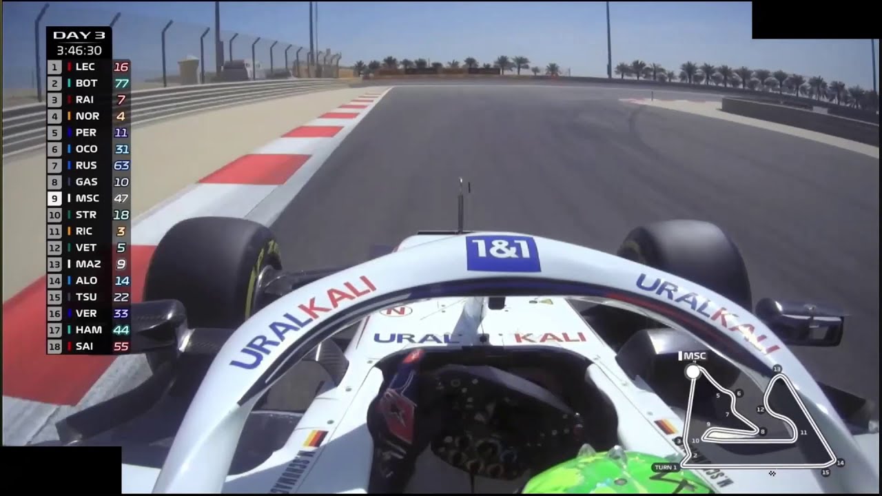 F1 2021 Mick Schumacher Onboard - Bahrain test