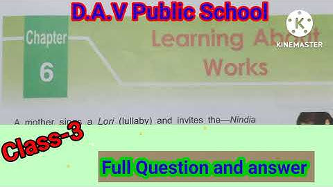 Question Answer Chapter-6 Learning About Works Class-3 DAV#DAV class3 sst LEARNING ABOUT WORKS CHP-6