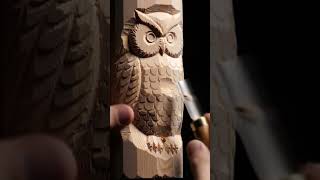 Carving An Owl From A Single Block Of Wood