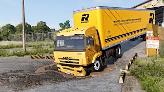 TRUCKS VS POTHOLES | BeamNG Drive #18