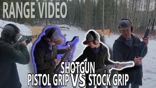 Pistol Grip VS Stock Grip Shotguns - Range Video