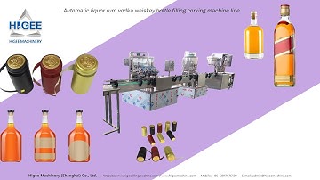 Automatic liquor rum vodka whiskey bottle filling corking machine line-HIGEE MACHINERY