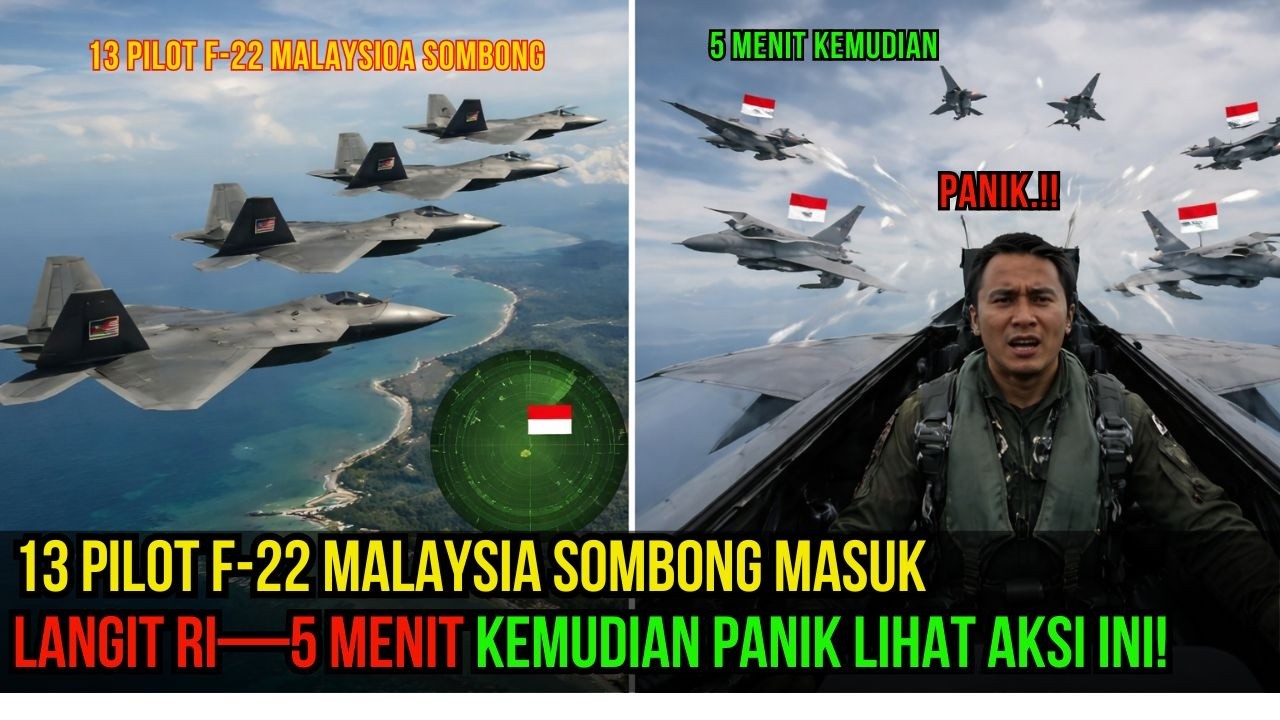 13 pilot F-22 Malaysia sombong masuk langit RI—5 menit kemudian panik lihat aksi ini...!