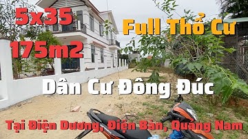 (Đã Bán) Bán Đất hai mặt tiền DT 5x35 175m2 Full Thổ Cư, cách biển 1km, cách chợ 400m tại Điện Bàn.