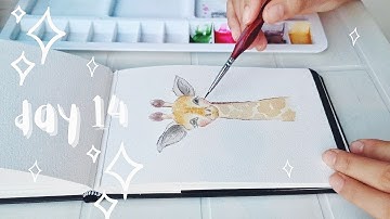30 Days Painting Challenge | Day 14 | Cute Giraffe | Philippines