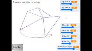 4-Bar Walking Linkage Simulator
