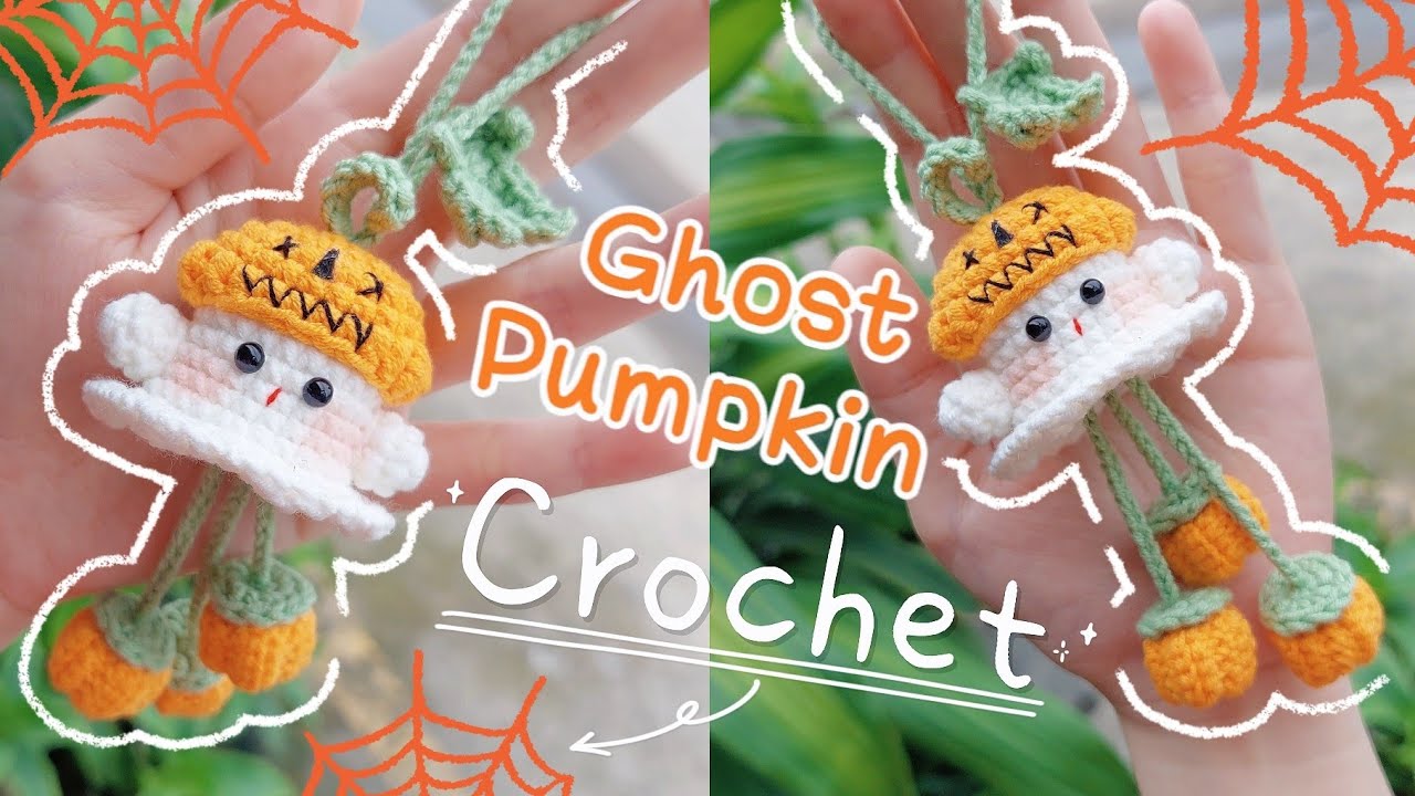 Crochet Ghost and Pumpkin Keychain 🎃👻 | Crochet Halloween | Móc Len Móc Khoá Bé Ma Bí Ngô | Lem'n Do