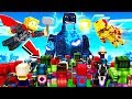 SUPERHEROES vs THE BIGGEST MINECRAFT BOSS! (Godzilla)