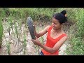 Beautiful girl fishing at battambang-Amazing fishing in cambodia-Part