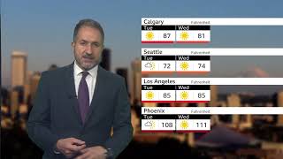 BBC Weather today in NORTH AMERICA - July 28th, 2026