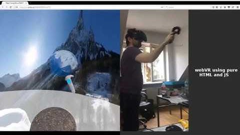 webVR gallery example using a-frame !