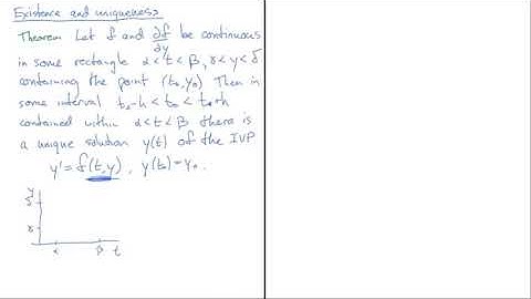 Existence and uniqueness of solutions to ODEs