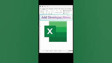 How to add developer tab in excel | #tips #excel #tricks #shorts #viral