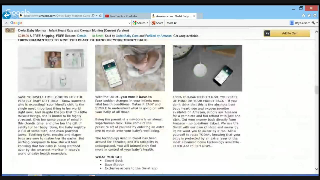 Owlet Baby Monitor Infant Heart Rate and Oxygen Monitor Review YouTube