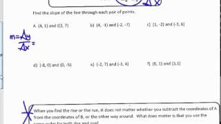 4.1 Finding and Interpreting Slope of Lines Day 2
