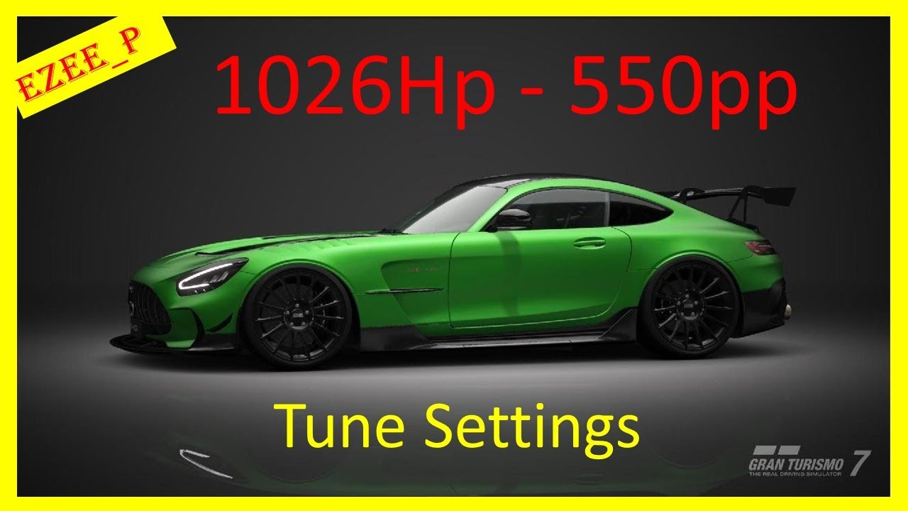GT7 AMG GT black Series 1026HP Broken Glitch 550pp Tune settings