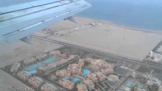 Посадка в Хургаде, Боинг 737. Рейс Киев - Хургада. Пролет над линией отелей ✈ Landing in Hurghada