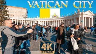 Walking Tour in Vatican City Rome Italy 4K (3D Binaural City Sounds)