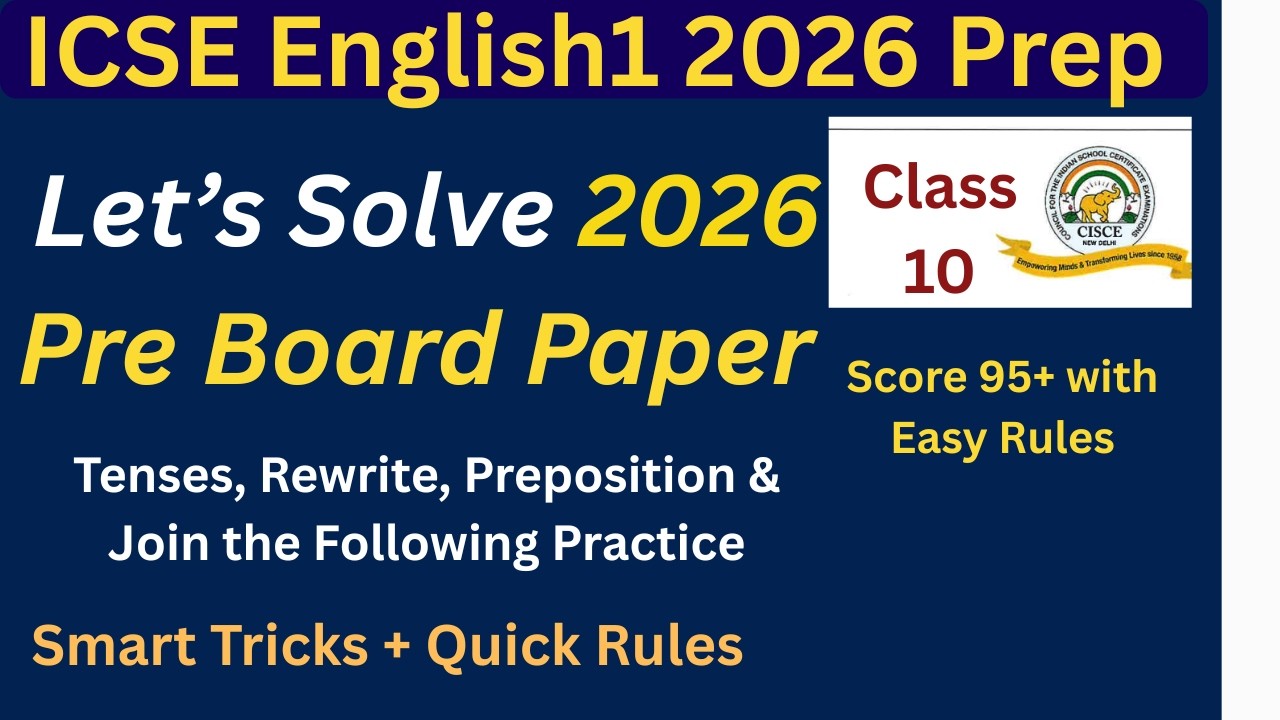 english grammar rules for icse cl 1014 - Images High... ICSE 2026 English 1 Prep | Preboard Grammar Paper with Rules | Class 10 ...