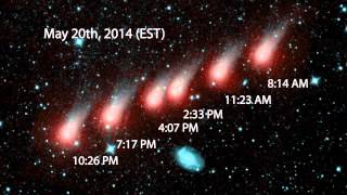 Comet Pan-STARRS Sails by Distant Galaxy