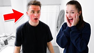 I PUT PERIOD BLOOD ON MY HUSBANDS FACE **HE FREAKED OUT**