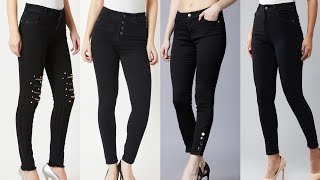 New Beautiful Jeans Designblack Jeans Collection2022 Trendy Fashionblack Jeans