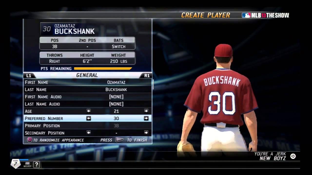 MLB 13 The Show RTTS Player Creation Ep. 1 YouTube