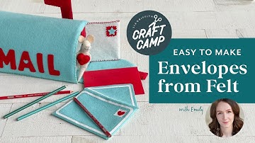 How to Make Felt Envelopes 2 Ways - No Sew & Stitched Methods