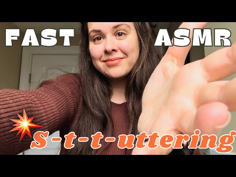 LOFI ASMR - FAST BREATHY STUTTERING / some hand sounds and visuals 🧡