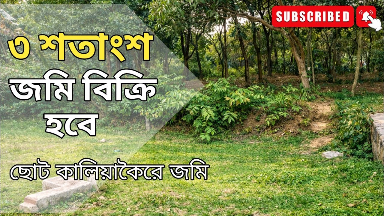 ছোট কালিয়াকৈর মৌজায় ১৪ ফিট রাস্তার সাথে কম দামে ৪ পর্চার ৩ শতাংশ জমি বিক্রি হবে। 