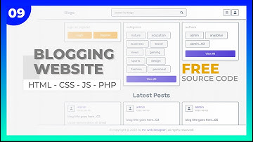 Complete Responsive Bloggin Website Design Using HTML - CSS - JS - PHP PDO - Register, Login, Update