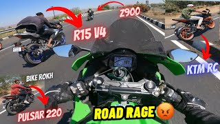 Chapri rider wants to Race with ZX10R😂 | Road Rage🤬| Zx10r vs Chapri boys screenshot 4