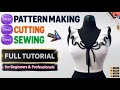 How to make this collar and bodice in 3 steps | Pattern making, cutting, sewing + fit